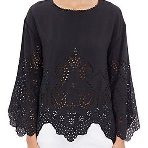 Ulla Johnson Black Silk Blouse